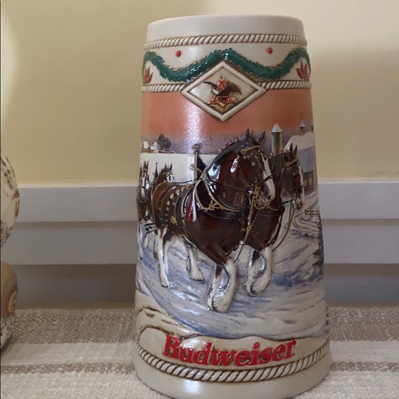 Budweiser Holiday Stein Vintage 1996 Beer Mug collectible - Picture 8 of 10
